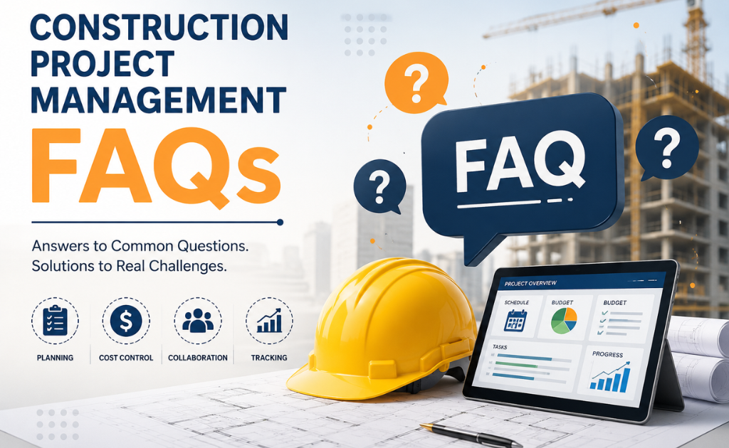 Construction project management FAQs for contractors, builders, and project teams